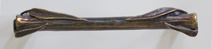 Bamboo Handle Medium Horizontal brass finish