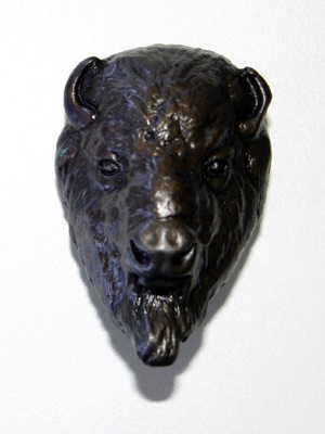 Bison Head Knob Oiled Bronze finish
