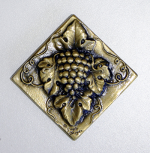 Tiles: Grape Tile 2 1/8" brass finish