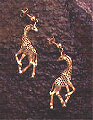 Giraffes: Giraffe Earrings 14k