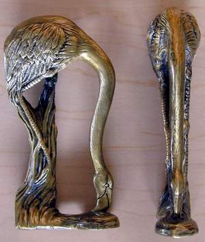 Flamingo Handle brass finish