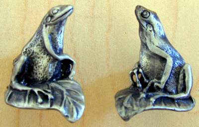 Frog: Tree Frog Knobs Set pewter finish