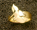 Whales: Whale Tails Ring -14k