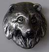 Grizzly Bear Head Knob pewter finish