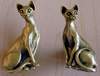 Siamese Cat Knobs Set brass finish