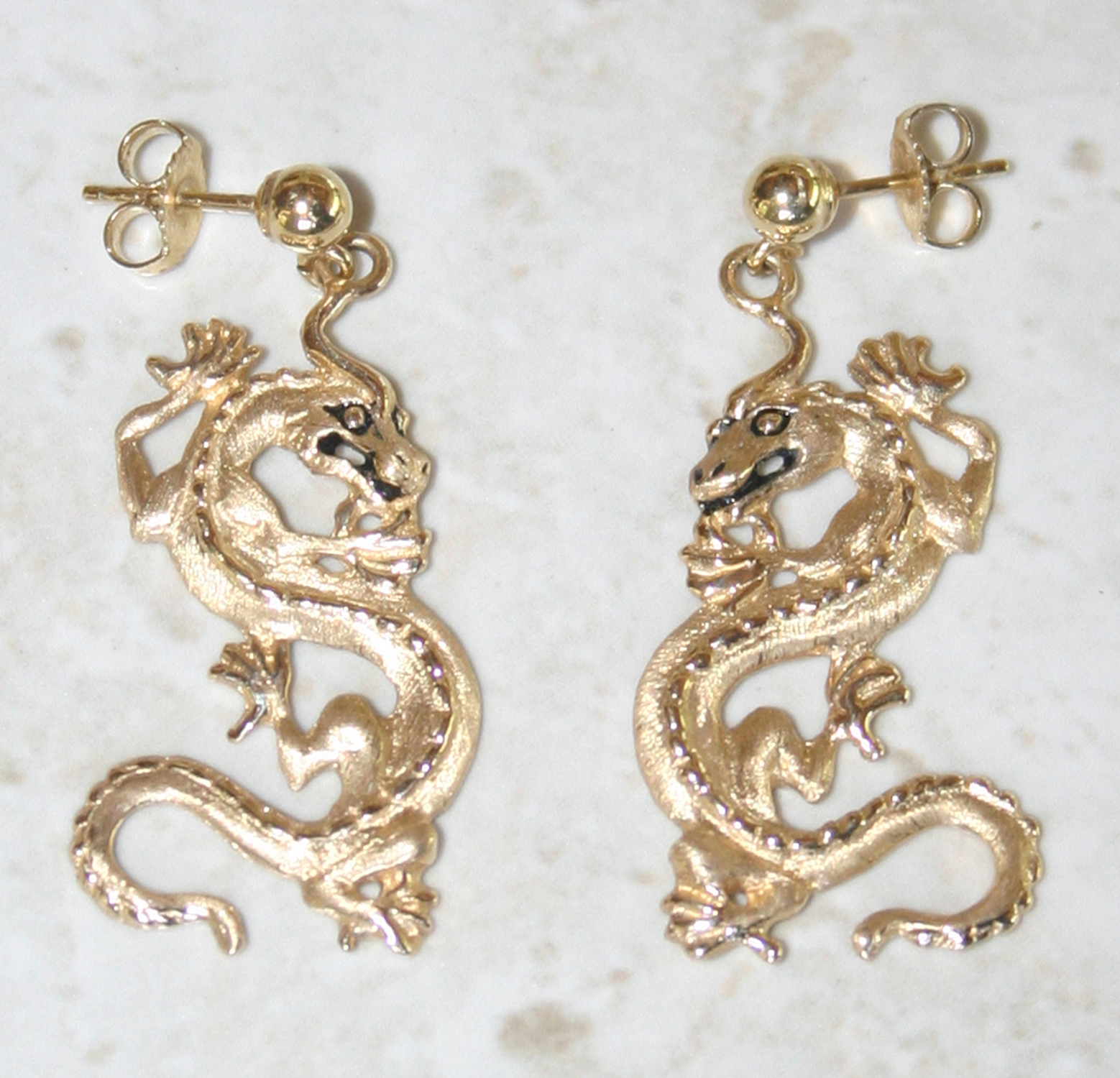 Dragons: Alchemic Dragon Earrings 14k