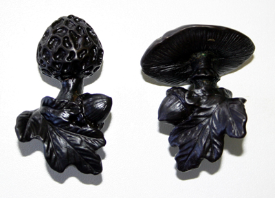 Mushroom knob set Oiled Bronze finish