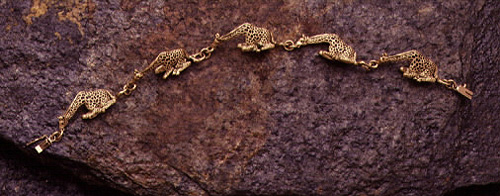 Giraffes: 3D Giraffe Link Bracelet 18k