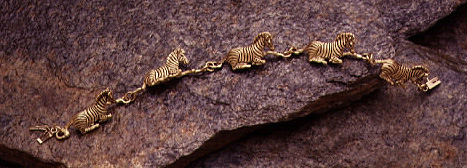 Zebras: Zebra Link Bracelet 18k