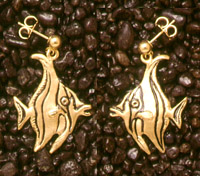 Fish: Moorish Idol Earrings 14k