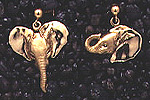 Elephants: Baby Elephant Earrings 14k