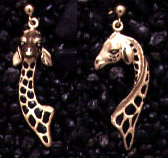 Giraffes: Baby Giraffe Earrings 14k