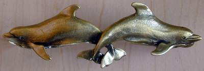Dolphin Handle brass finish