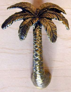 Palms:Palm Tree Handle #1 brass finish