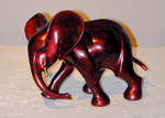Baby Elephant Sculpture red patina