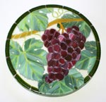 Glass: Grapes Bowl 10"