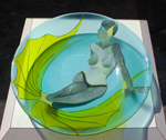 Glass: Deco Mermaid Bowl 16"