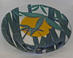 Glass: Bamboo with Amber Glass 12" bowl