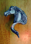 Horse Knob Right pewter finish