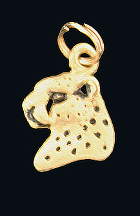 Cheetahs: Miniature Cheetah Right Charm 14k