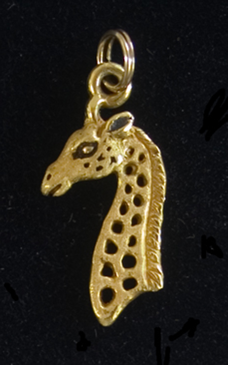 Giraffes: Miniature Giraffe Right Charm 14k