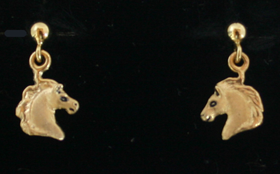 Horses: Miniature Horse Earrings 14k