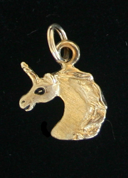 Unicorns: Miniature Unicorn Right Charm 14k