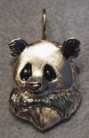 Pandas: Panda Bust Pendant 14k