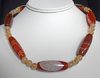 Sterling silver: Red Druzy beads