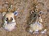 Pandas: Friendly Panda earrings 14k