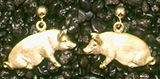 Pigs: Pig Earrings 14k