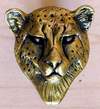 Cheetah Head Knob brass finish