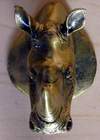 Rhino Head Knob brass finish