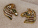 Zebras: Miniature Zebra Earrings 14k