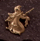 Unicorns: Medieval Unicorn Bust 14k