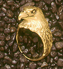 Eagles: Eagle Bust Ring 18k
